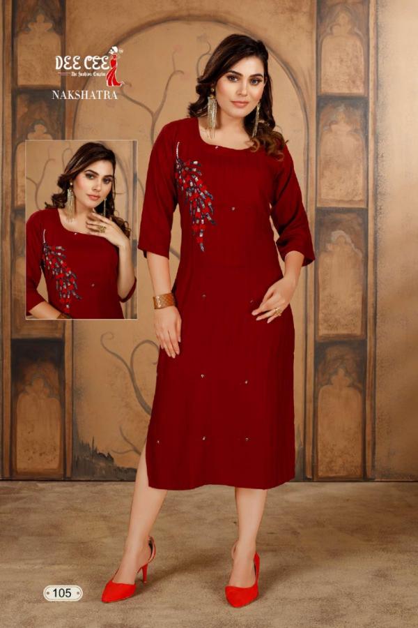 DeeCee Nakshatra Rayon Hand Wrok Designer Kurti collection